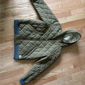 Men’s Quilted Hooded Jacket - Olive Green